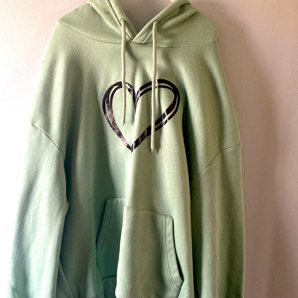 green heart sweatshirt